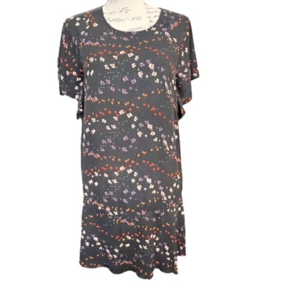 Cabi 3828 Muse Blue Floral Print Tunic Dress Women‎ Size XS Short Sleeve Boho - Picture 1 of 15